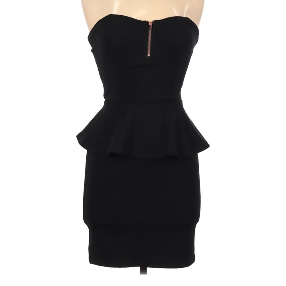Charlotte Russe peplum blck evening dress M